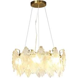 WACEH Round Modern Crystal Luxury Gold Pendellampa ∅ 100cm