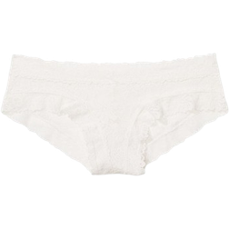 PINK The Wink Cheeky Floral Lace Knickers - Coconut White