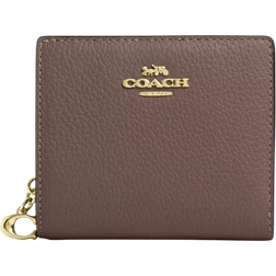 Coach Snap Wallet - Pebbled Leather/Gold/Dark Stone