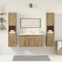 vidaXL Badrumsmöbler Set 4 Delar Artisan Ek Konstruerat Trä