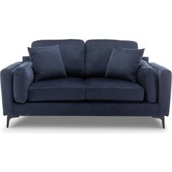 Fairmont Park Velvet Navy Blue 85cm H X 166cm W X 90cm D Sofa