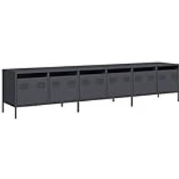 vidaXL Cabinet Anthracite 202x39x43.5 cm Cold-rolled Steel TV Bench