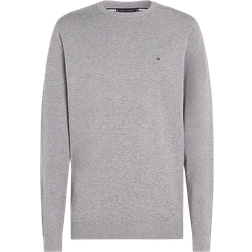 Tommy Hilfiger Flag Crew Neck Jumper - Medium Grey Heather