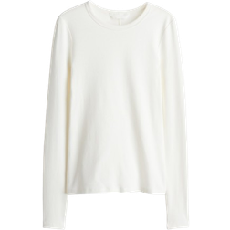 H&M Long Sleeved Jersey Shirt - White