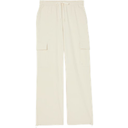 PINK Brushed Woven Cargo Pants - White Shell