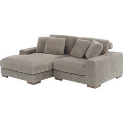 Latitude Run Corduroy Sectional Camel Sofa 89.5" 2 Seater