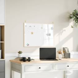 vidaXL Magnetisk Whiteboard med Massiv Fururam 80 x 55 cm