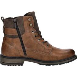 Mustang Lace Up Boot - Cognac