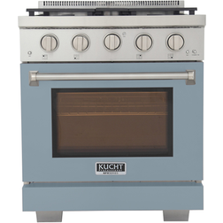 Kucht 30-in Freestanding Gas Range Oven Stainless Steel, Blue
