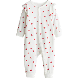 H&M Baby's Patterned Pajamas - White/Hearts