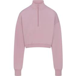 SKIMS Cropped Half Zip Pullover - Dusk