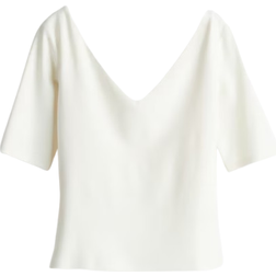 H&M V Neck Jersey Top - White