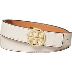Tory Burch 1" Miller Reversible Belt - New Ivory/Natural Vachetta/Gold