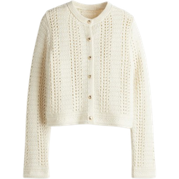 H&M Pointelle Knit Cardigan - Cream