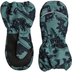 H&M Water-Repellent Shell Mittens - Turquoise/Dinosaurs (1234500001)