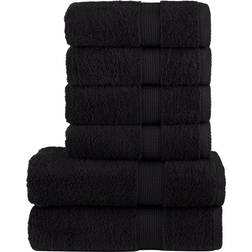 vidaXL Solund Badezimmerhandtuch Schwarz (140x70cm)