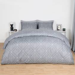 OHS Isaac Duvet Cover Grey (200x200cm)