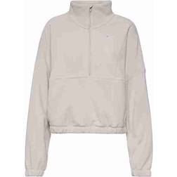 Nike Women's Therma-FIT Oversized 1/2 Zip Fleece Top - Light Orewood Brown/White