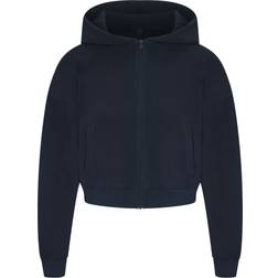 SKIMS Cropped Zip Up Hoodie - Navy