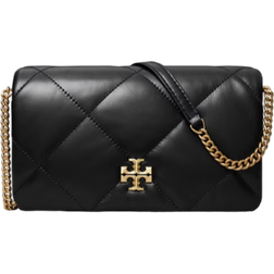 Tory Burch Kira Diamond Quilt Chain Wallet - Black