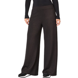 Spanx AirEssentials Tall Wide Leg Pant - Very Black/Silver Shimmer
