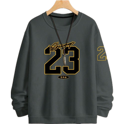 Shein Manfinity Homme Men's Plus Size Digital Printed Drop Shoulder Sweatshirt
