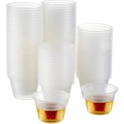 MATANA Clear Plastic Bomb Cups 100ml Shot Glass