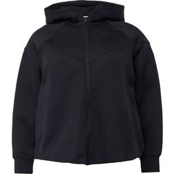 Nike Sportswear Tech Fleece Windrunner Women's Full Zip Hoodie Plus Size - Black