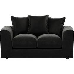 B&Q Brooklyn Black Sofa 150cm 2 Seater