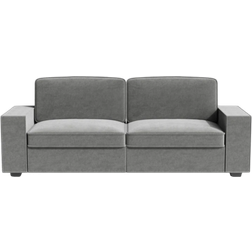 Ebern Designs Chenille Gray Sofa 86" 2 Seater