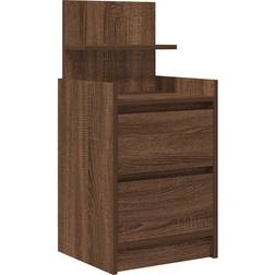 vidaXL 38x34x80cm Brown Oak Sängbord 34x38cm