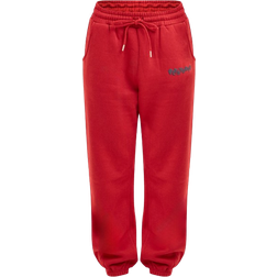 PrettyLittleThing LT Studio Archive Puff Print Drawstring Cuffed Sweatpants - Cherry Red