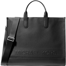 Michael Kors Hudson Pebbled Leather Tote Bag - Black