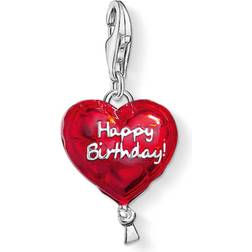 Thomas Sabo Charm Club Balloon Happy Birthday Charm - Silver/Red