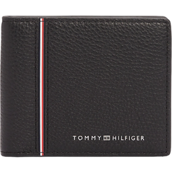 Tommy Hilfiger Business Corporate Bifold Leather Wallet - Black