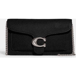 Coach Tabby Chain Clutch - Polished Pebble leather/Silver/Black