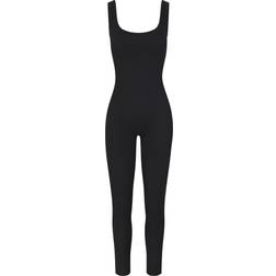 SKIMS Cotton Rib Tank Catsuit - Soot