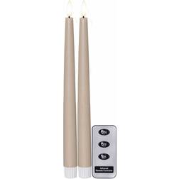 Star Trading Flamme Slim Beige LED-lys 28.5cm 2stk