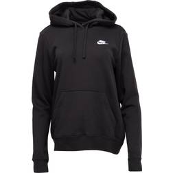 NIKE Nike Damen Club Po Kapuzenpullover, Black/White