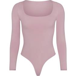 SKIMS Essential Long Sleeve Scoop Neck Bodysuit - Dusk