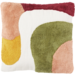 Westwing Collection Malu with Decorations Cushion Cover Red, Yellow, Green, Beige (45x45cm)