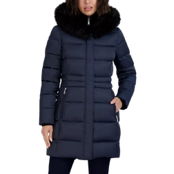 Tahari Dana Quilted Hooded Coat - Galaxy