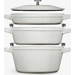 Staub Stackable med låg 3 dele
