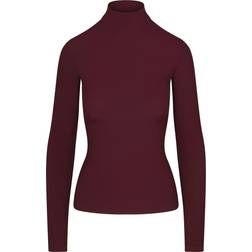 SKIMS Mock Neck Long Sleeve Top - Bordeaux