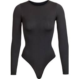 SKIMS Essential Long Sleeve Bodysuit - Onyx