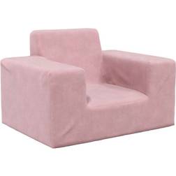 vidaXL Barnsoffa Rosa Mjuk Plysch