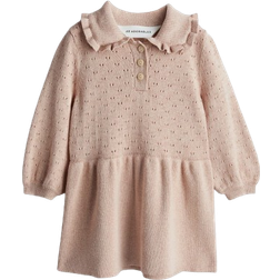 H&M Baby Pointelle Knit Cotton Dress - Pink (1235967001)