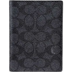 Coach Passport Case In Signature Canvas - Coated Canvas/Charcoal