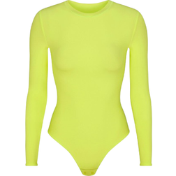 SKIMS Long Sleeve Crew Neck Bodysuit - Daffodil