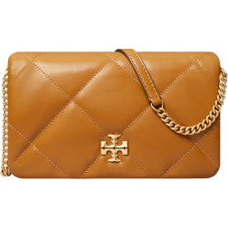 Tory Burch Kira Diamond Quilt Chain Wallet - Tan